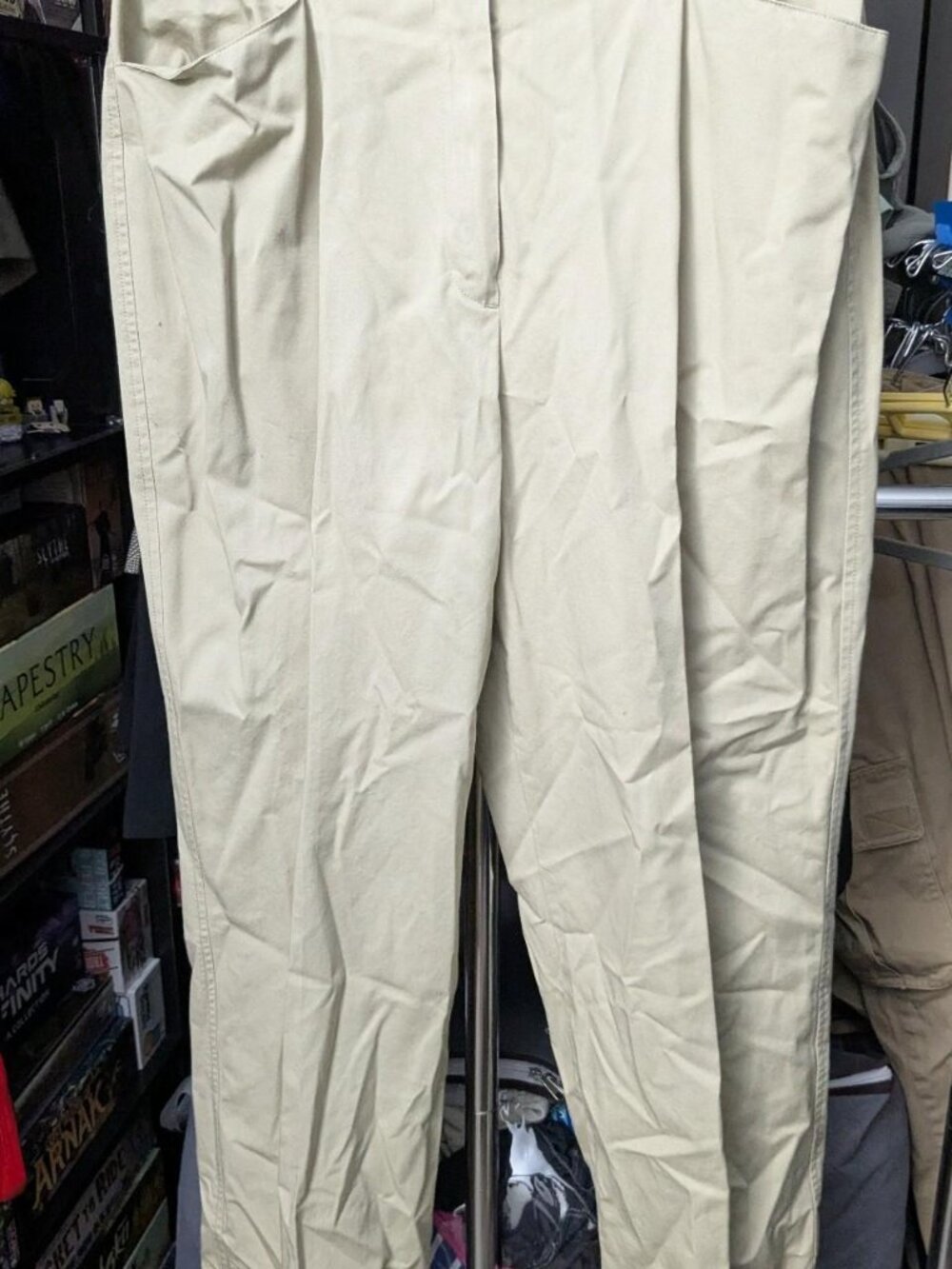 Casual Corner Cream Wide Leg Pants Size 14